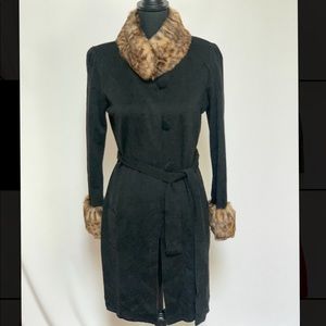 Black leopard jacket